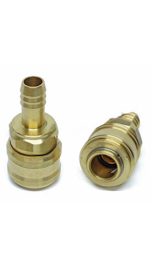 8 mm UÇLU GÖVDE HAVA ADAPTÖRÜ PİRİNÇ