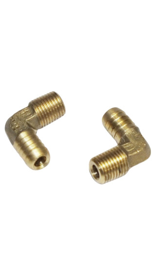 1/2" R NPT - 12 mm Pirinç Hortum Geçme Dirsek Rakoru 
