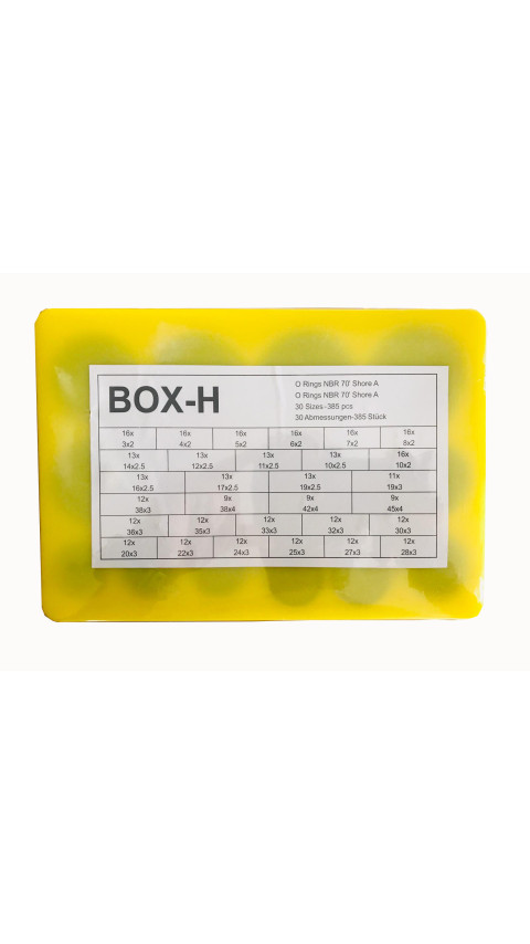 BOX-H 70 SHORE O-RİNG KİTİ ( METRİK ) SARI