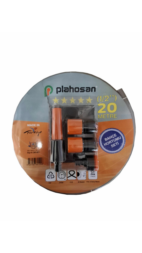 1/2" 20 METRE SÜPER ELASTİK BAHÇE HORTUM SETİ