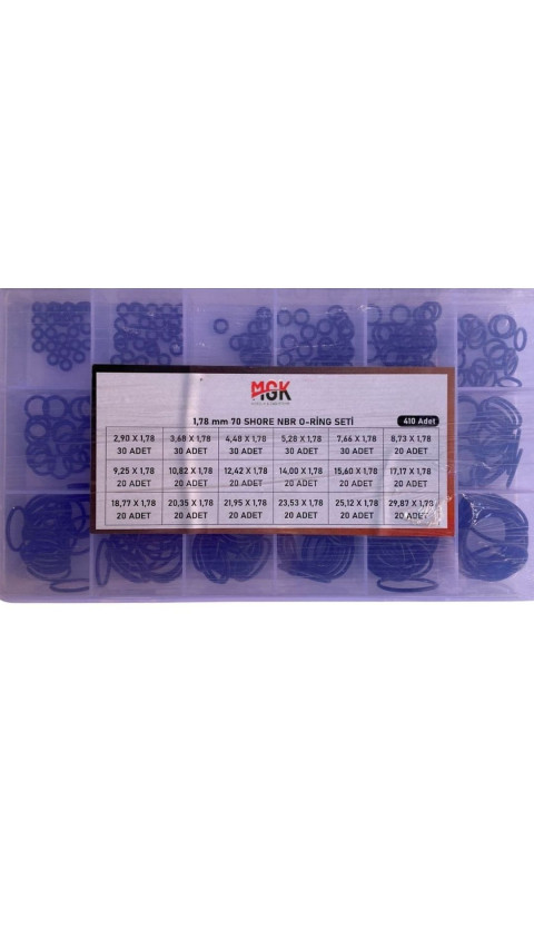 WABEL 1.78 MM 90 Shore NBR Oring Seti (410 Adet)