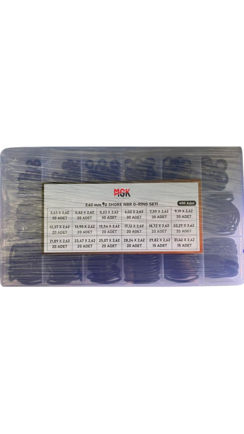 WABEL 2.62 MM 70 Shore NBR Oring Seti (400 Adet) WABEL 2.62 MM 70 Shore NBR Oring Seti (400 Adet)