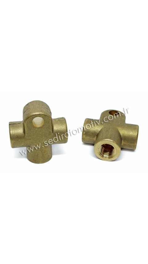 3/8 x 24 DIŞA HAVŞA ÜÇLÜ TAKSİMAT PİRİNÇ 3/8 x 24 DIŞA HAVŞA ÜÇLÜ TAKSİMAT PİRİNÇ