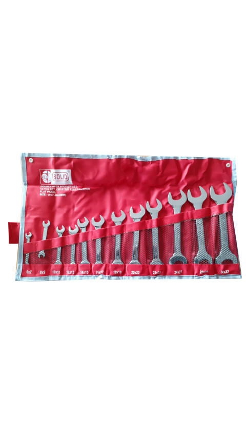 12 Lİ AÇIK AĞIZ ANAHTAR SETİ 6X7 İLE 30X32"SOLİD"