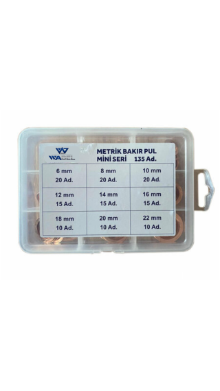 MİNİ METRİK BAKIR PUL SET 135) ADET
