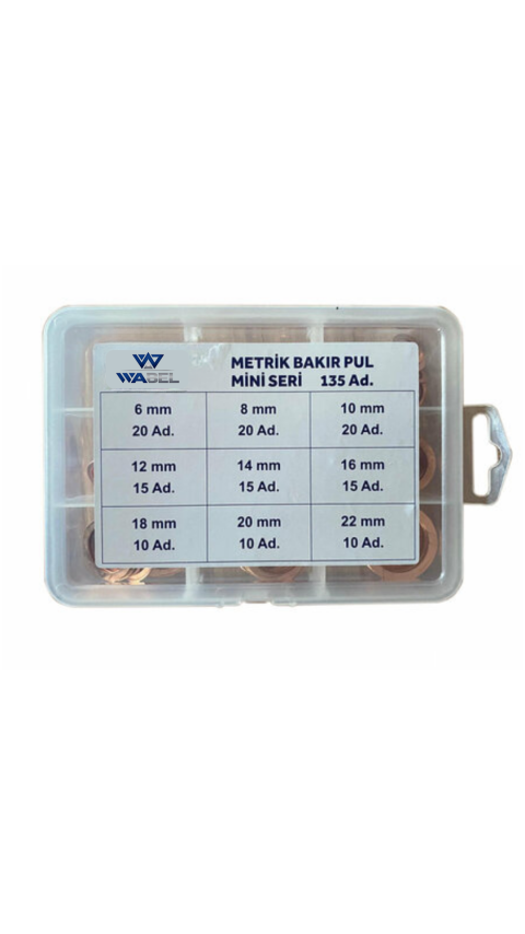 MİNİ METRİK BAKIR PUL SET 135) ADET MİNİ METRİK BAKIR PUL SET 135) ADET