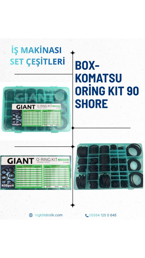 Komatsu İş Makinesi Oring Seti (90 Shore) Komatsu İş Makinesi Oring Seti (90 Shore)