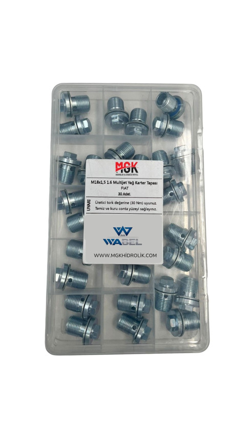 M18x1,5 FIAT Multijet Yağ Karter Tapası – 30 Nm Tork Uyumlu